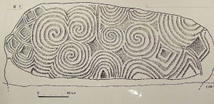 Carving, Newgrange kerbstone